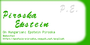 piroska epstein business card